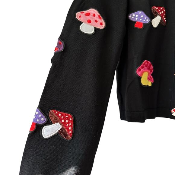 Alice + Olivia Ruthy Mushroom Wool-Blend Cardigan L - Picture 14 of 14